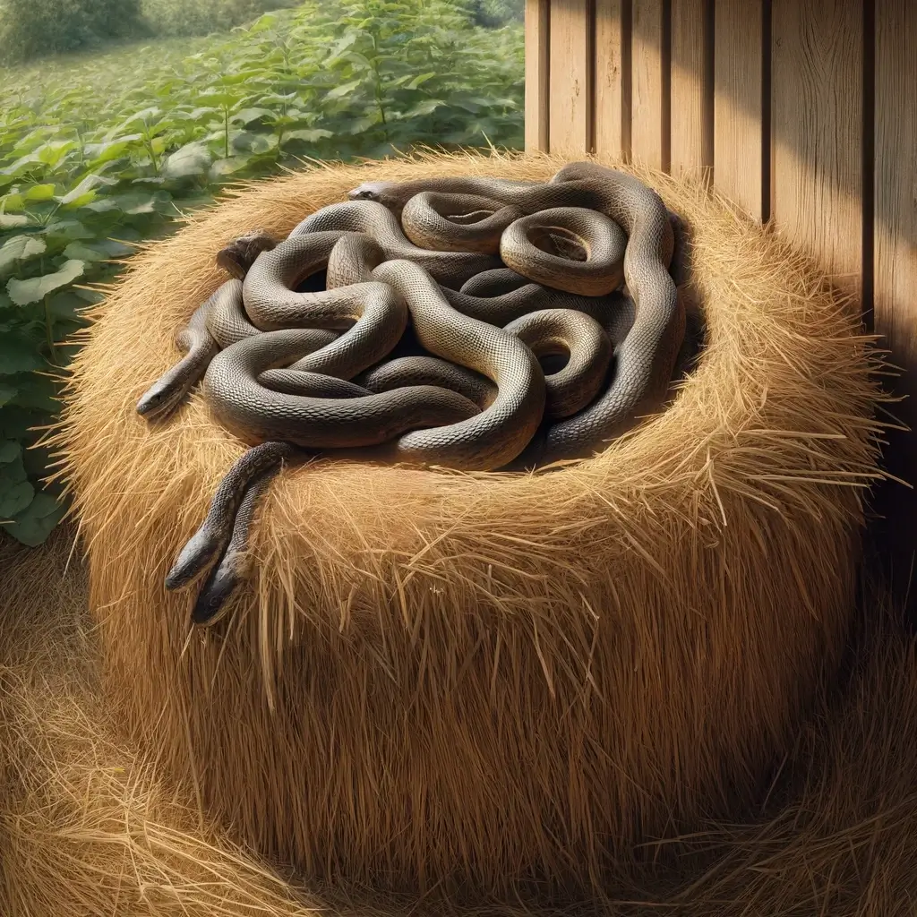 žalčių lizdas sodyboje