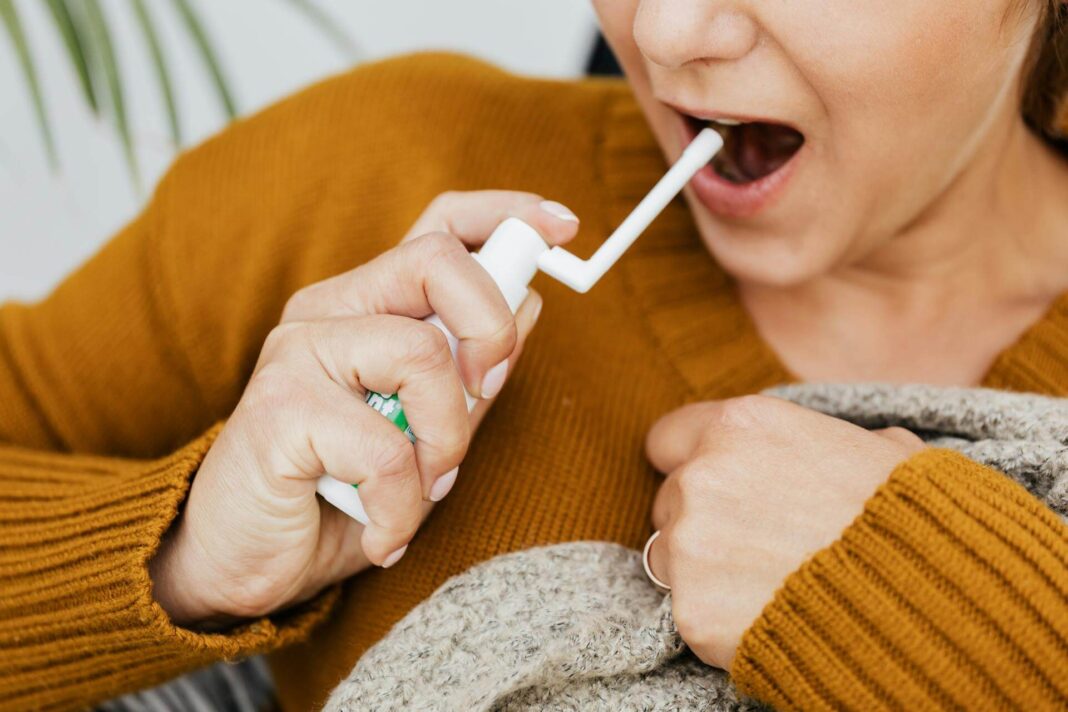 Gerklės skausmas be temperatūros purškalo naudojimas