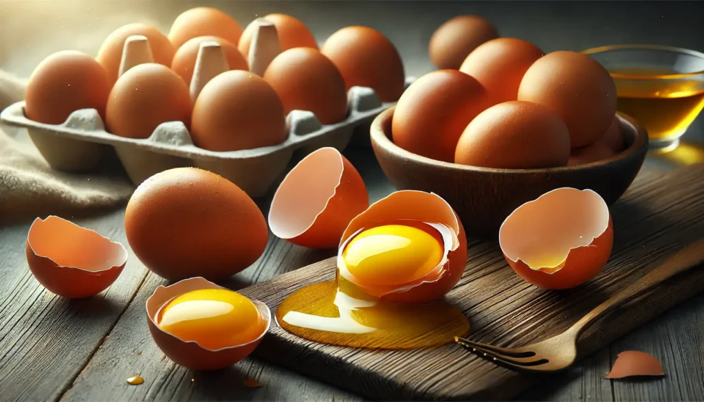 Vitaminas E maiste: vištų kiaušiniai, ypač tryniai.