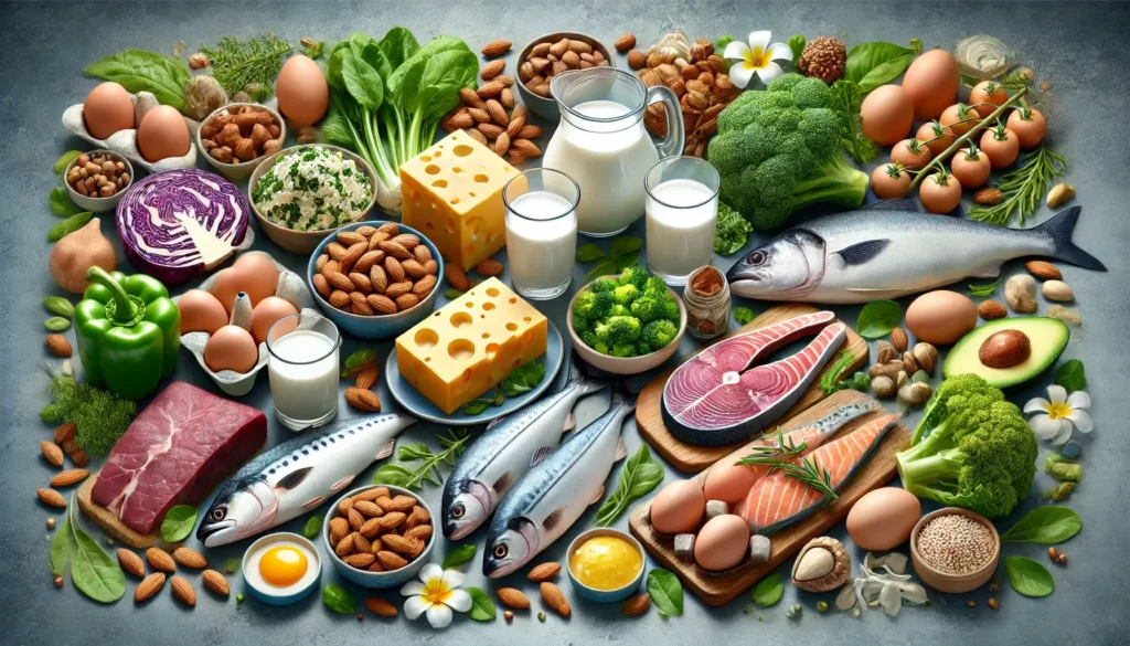 Maisto produktai, turtingi vitaminu B2: pieno produktai, kepenėlės, kiaušiniai, migdolai, žuvis, lapinės daržovės ir grybai.