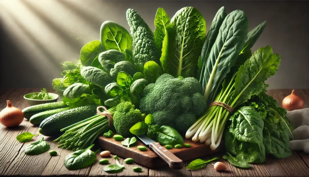 Vitaminas E maiste: špinatai, brokoliai, lapiniai kopūstai, rukola ir mangoldai.