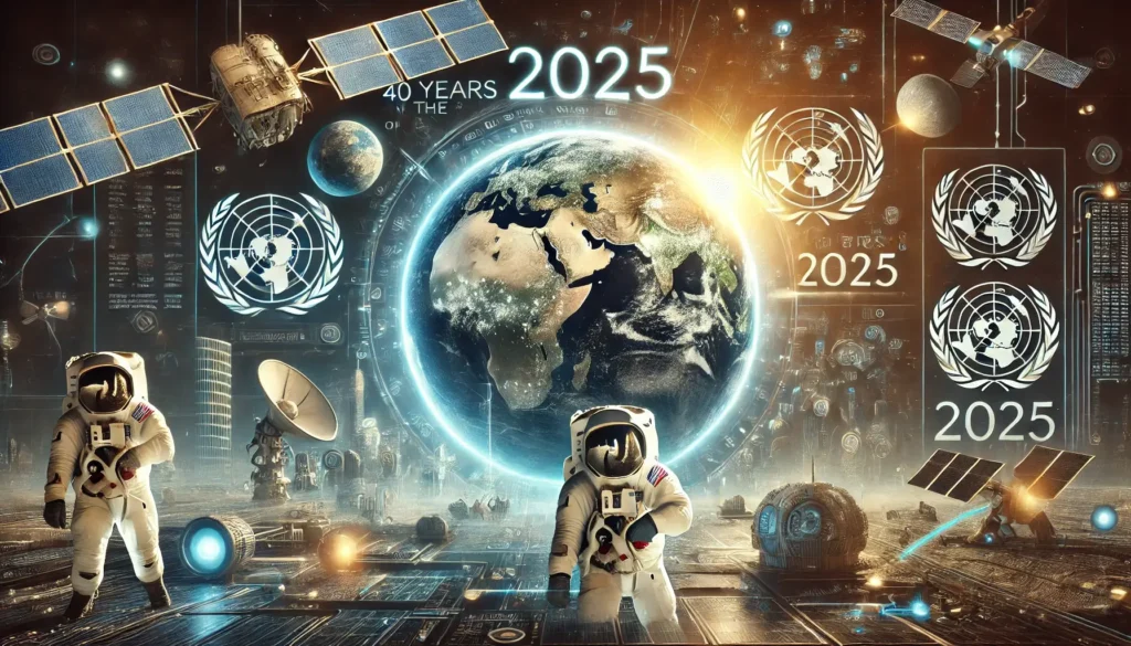 Naujieji metai 2025 – jubiliejai, tokie kaip Jungtinių Tautų 80-metis, pirmosios kelionės į Mėnulį 55-metis ir interneto 40-metis.