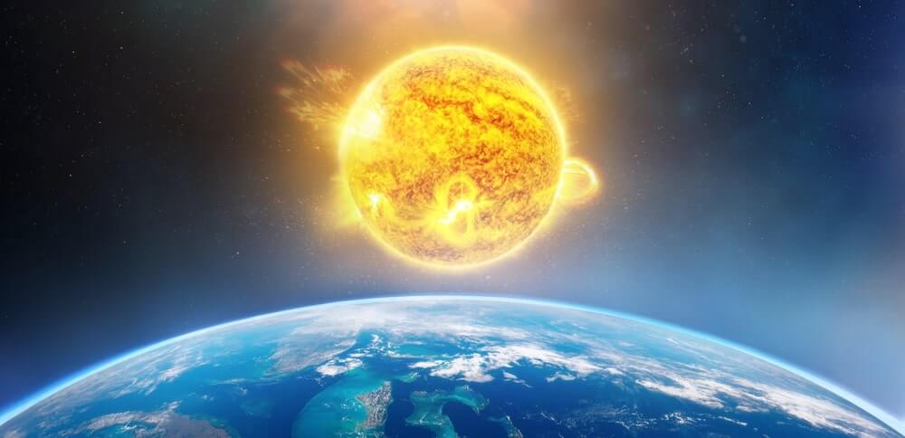 Magnetinė audra sekmadieniui – Saulės aktyvumas ir jo sąveika su Žemės magnetosfera kosminėje iliustracijoje.