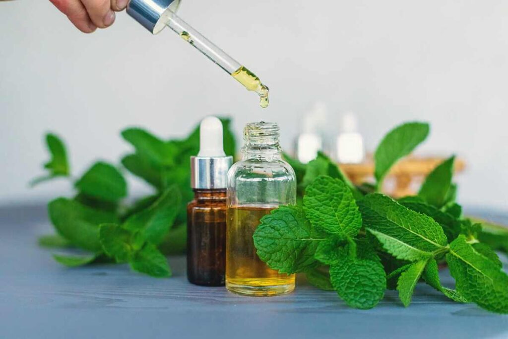 Pilvo pūtimas ir natūralus jo gydymas naudojant pipirmėčių aliejaus lašus.