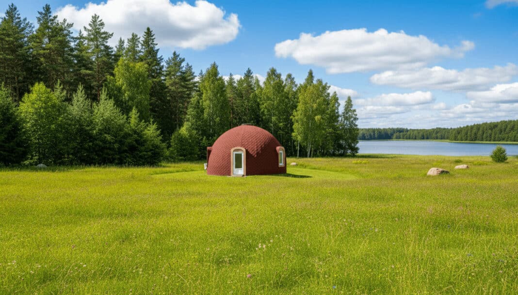 Kupolai verslui naudojami turizmo apgyvendinimui – kupolo tipo statinys gamtos apsuptyje prie ežero.